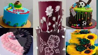 chocolate, fondant and plain cream cake decorating design ideas for different occasions
