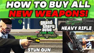 GTA 5 Online ALL NEW WEAPONS - How to buy EMP Launcher / STUN GUN / HEAVY RIFLE | How to Use Them!