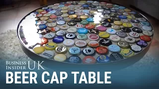 This bottle cap table was made over a weekend for £60