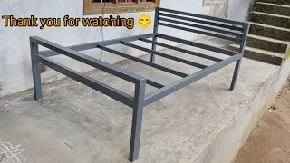 Iron bed making video || 4*6 Size fixed bed || Vishnu SAR 😊