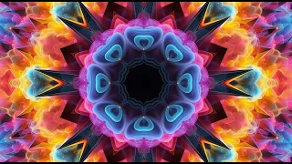 Colorful Mandala Background Video 4K ( No Sound ) - Relaxing Trippy Screensaver - Digital Art Loop