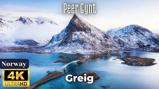 4K Norway Aerial Scenic Film - Grieg - Peer Gynt (full)