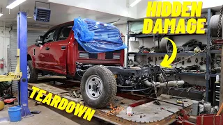 WRECKED SUPER DUTY F250 TEARDOWN HIDDEN DAMAGE FOUND