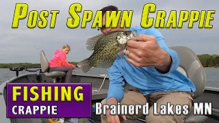 Brainerd Lakes MN Crappie Fishing - Post Spawn Crappie Fishing in the Weeds