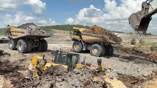 Loading And Dumping In Front Loading Liebherr R9350 ~ Megamining
