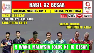 Hasil Lengkap Malaysia Master 2024 Hari Ini Day 1 R32 ~ MD Unggulan Menang ~ 5 Wakil Malaysia Menang