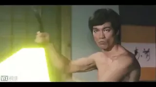 Bruce Lee Using Lightsaber Nunchucks