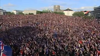 Iceland Fans Perform A 'Viking Clap' To Welcome Home Players