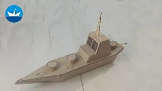 Сторожевой катер из картона/Cardboard patrol boat/DIY