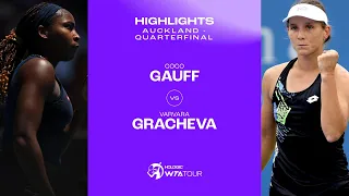 Coco Gauff vs. Varvara Gracheva | 2024 Auckland Quarterfinal | WTA Match Highlights