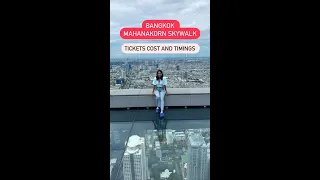 Walking on one of the worlds tallest SKY WALKS - #mahanakhon #skywalk #youtubeshorts