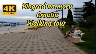 BIOGRAD NA MORU WALKING TOUR  CROATIA BEACH 4K / Šetnja uz plažu