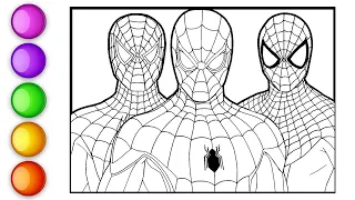 Spider-man Coloring Page | 3 Versions Of Spiderman Coloring