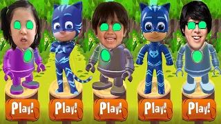 Tag with Ryan - PJ Masks Catboy vs Robo Ryan Kaji Family Costumes - Run Gameplay