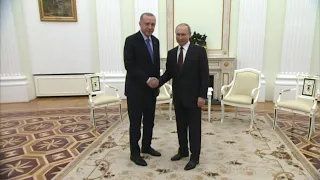 Presidents Vladimir Putin and Recep Tayyip Erdogan start talks in Moscow on Syria | AFP