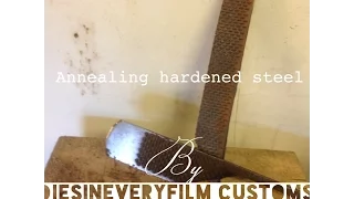 DIY Anneal a farriers rasp file or hardened steel for knife making