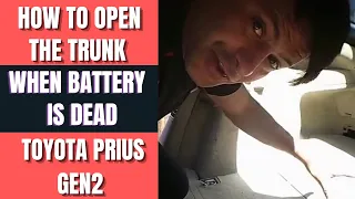 HOW TO OPEN THE TRUNK WHEN BATTERY IS DEAD 2 GEN PRIUS