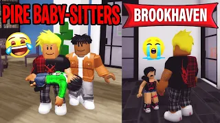 LE PIRE BABY-SITTERS 🧑🏽 , IL MALTRAITE DES ENFANTS 👧🏼👶🏼 !! | ROBLOX BROOKHAVEN MINI FILM RP