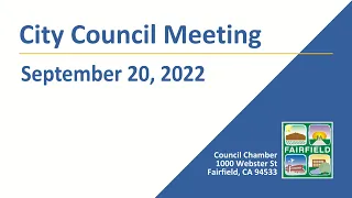 Fairfield City Council Meeting - September 20, 2022