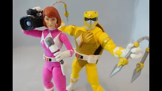 Lightning Collection Yellow Ranger Mikey & Pink Ranger April 2 Pack Review |  MMPR X TMNT
