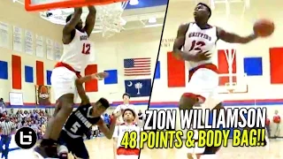 Zion Williamson 48 Points & DUNKS ON EVERYONE But The Coach!! Full Highlights