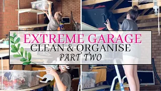 EXTREME GARAGE CLEANING, DECLUTTERING + ORGANISING PART TWO | 2021 Extreme Cleaning Motivation