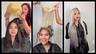 Simple way to pull hair Through a highlight cap by yourself || Fashion Hair Club