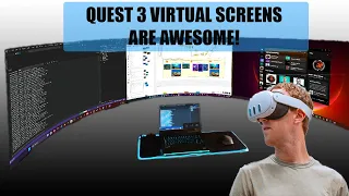 Replace your monitors with the Huge 3 screens on the Meta QUEST 3!