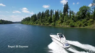 2022 Regal 28 Express on the water