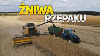 🇵🇱🔥Żniwa Rzepaku 2023🔥Wtopa New Hollanda🔥New Holland CX6080 & New Holland Cx 8.70🔥Żniwa na Górach🔥