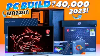 Rs 40,000 PC Build With AMD RX 580 8GB Graphic Card🔥Full Pc Build With Moniter & Keyboard in 2023