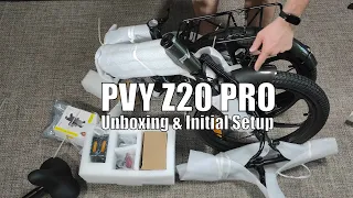 PVY Z20 PRO eBike Unboxing and Initial Setup, EU/CE Certified