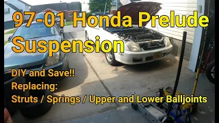 1997 - 2001 Honda Prelude Suspension : Struts : Springs : Front Upper & Lower Balljoint 5th Gen BB6