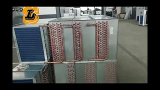 The copper tube and aluminum fin heat exchangers for chillers were completed