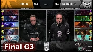 Fnatic vs G2 eSports | Game 3 Grand Final S8 EU LCS Spring 2018 | FNC vs G2 G3