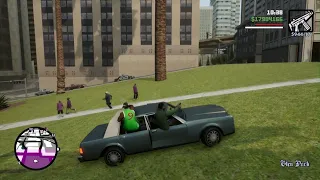 Grand Theft Auto: San Andreas CJ and the Grove did a drive by