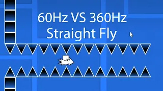 60Hz VS 360Hz Straight Fly in Geometry Dash! (joke)