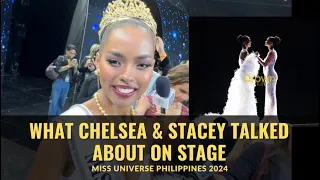 WHAT DID CHELSEA MANALO & STACEY GABRIEL TELL EACH OTHER ON STAGE? | Miss Universe Philippines 2024