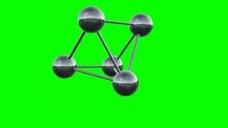 5 angle moleculas in green screen