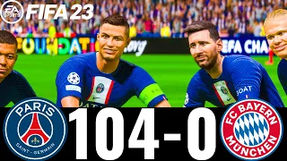 FIFA 23 - MESSI, RONALDO, MBAPPE, NEYMAR, ALL STARS | PSG 104-0 FC BAYERN MUNICH | UCL FINAL !