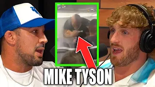 LOGAN PAUL REACTS TO MIKE TYSON BEATING UP HECKLER ON PLANE