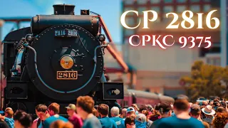 CP 2816 and CPKC 9375 in Kansas City for the Final Spike tour