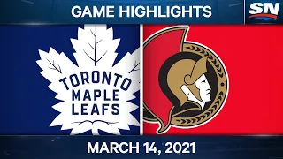 NHL Game Highlights | Leafs vs. Senators – Mar. 14, 2021