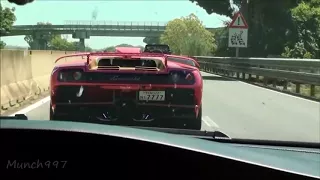 Pink Lamborghini Diablo Gt - Modded Exhuast Loud Start, Revs, Accelerations And Crazy Overtakes!