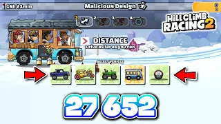 Hill Climb Racing 2 - 27652 in Malicious Design EASY Strat!