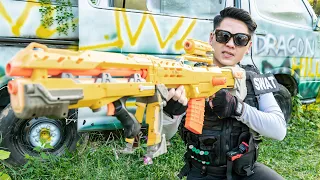 Nerf Guns War : Intense S.W.A.T Seal Nerf Guns Attack Big Boss Black Hat Invisible Killer