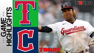 Texas Rangers vs Cleveland Guardians FULL HIGHLIGHTS | MLB TODAY July 16, 2023 | MLB 2023