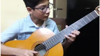 Young Guitarist playing Country Étude