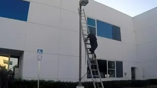 🈷️LADDER SAFETY - NEVER LEAN LADDERS AGAINST UNSTABLE SURFACES