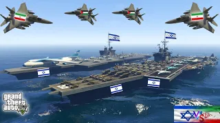 Hamas Vs Isreali War | Iran Airstrikes to Destroy the Israeli Army Weapons Convoy | GTA -V
